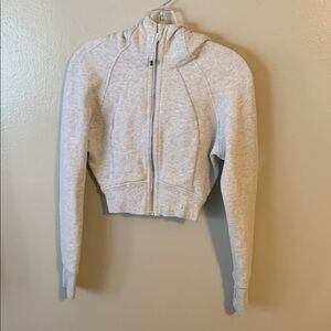 Lululemon Women’s Scuba Full Zip Cropped Hoodie
Size 2 Gray NWOT